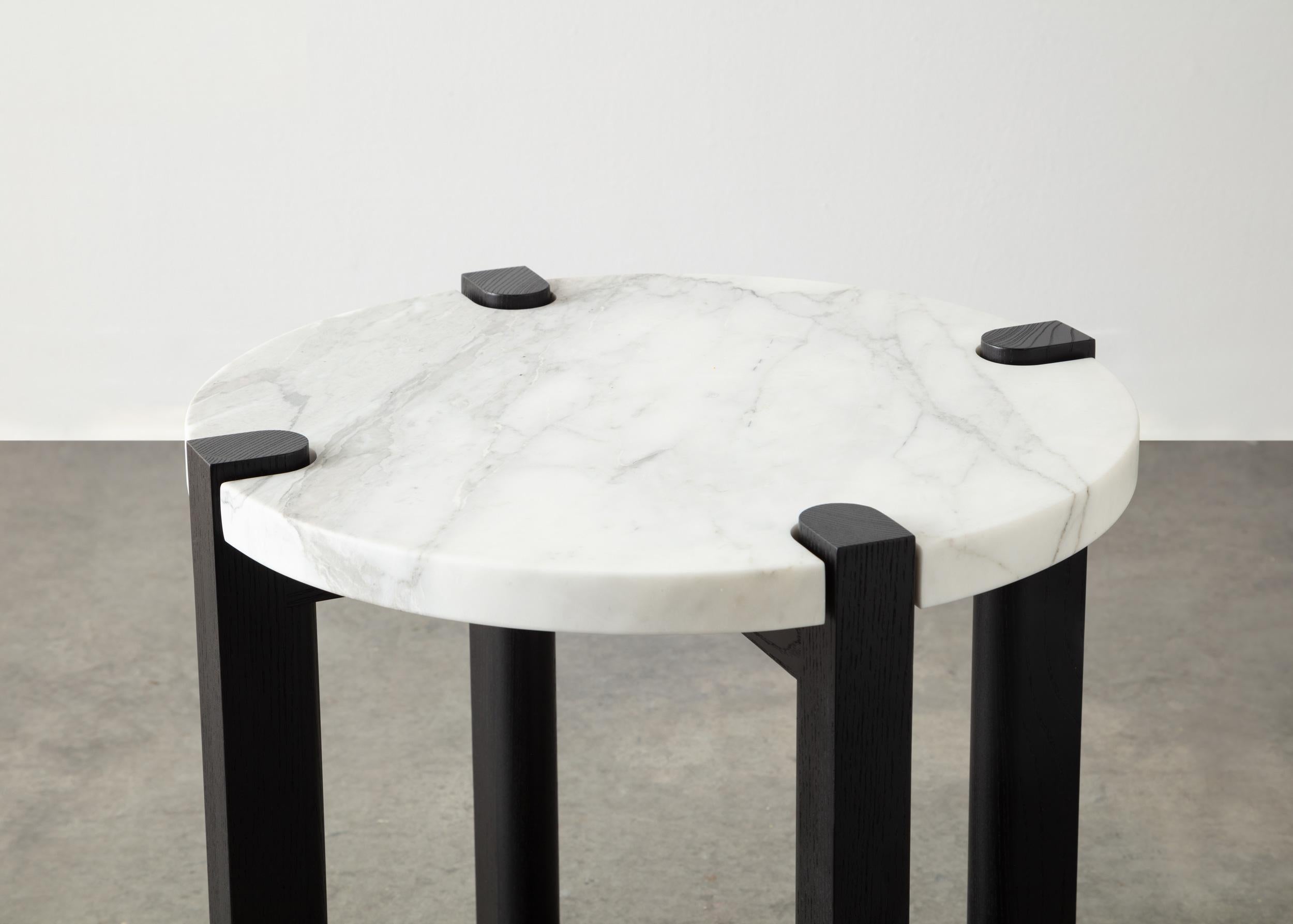 Pierce Side Table – Handmade in Solid Wood with Marble Top 3