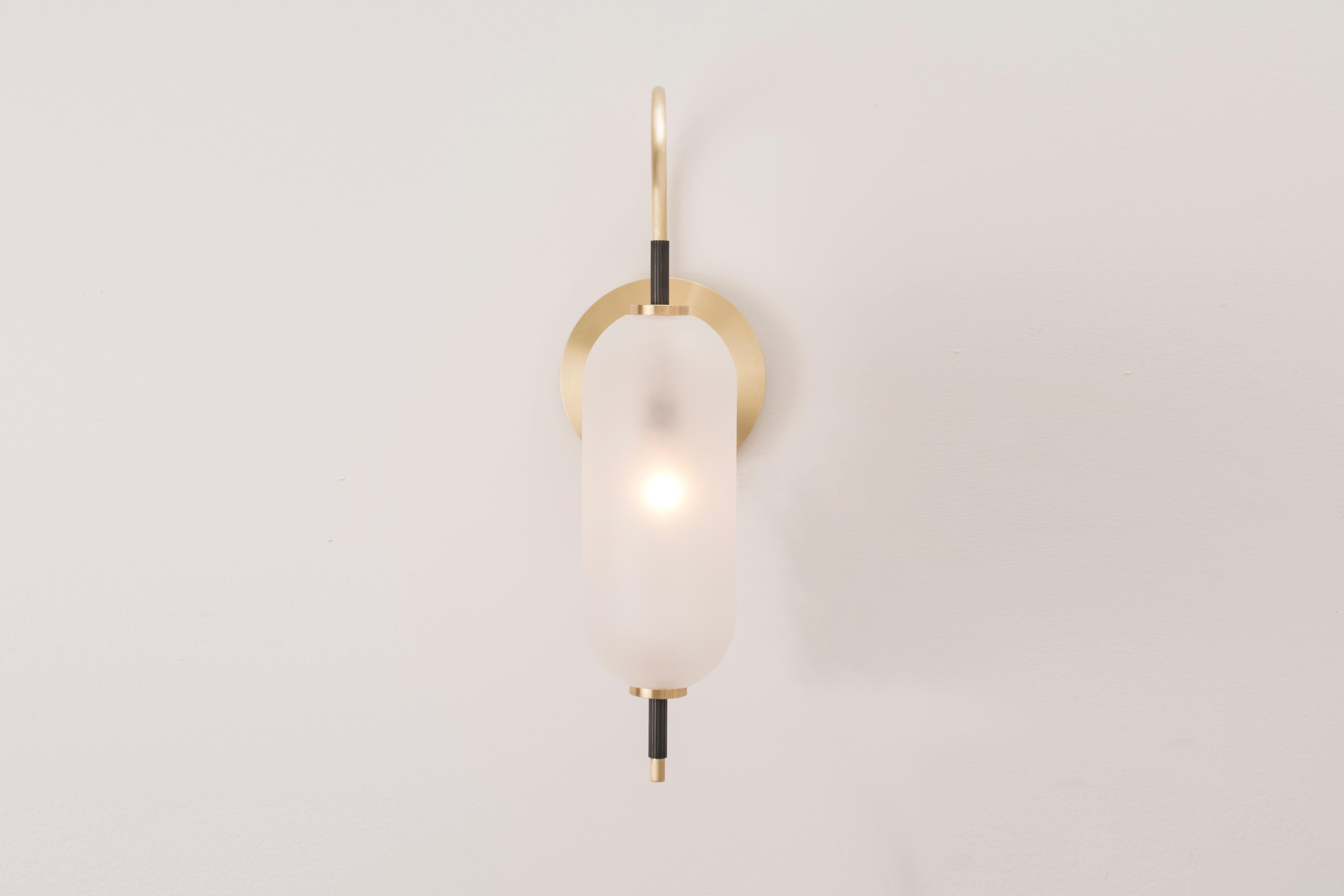hand blown glass sconce
