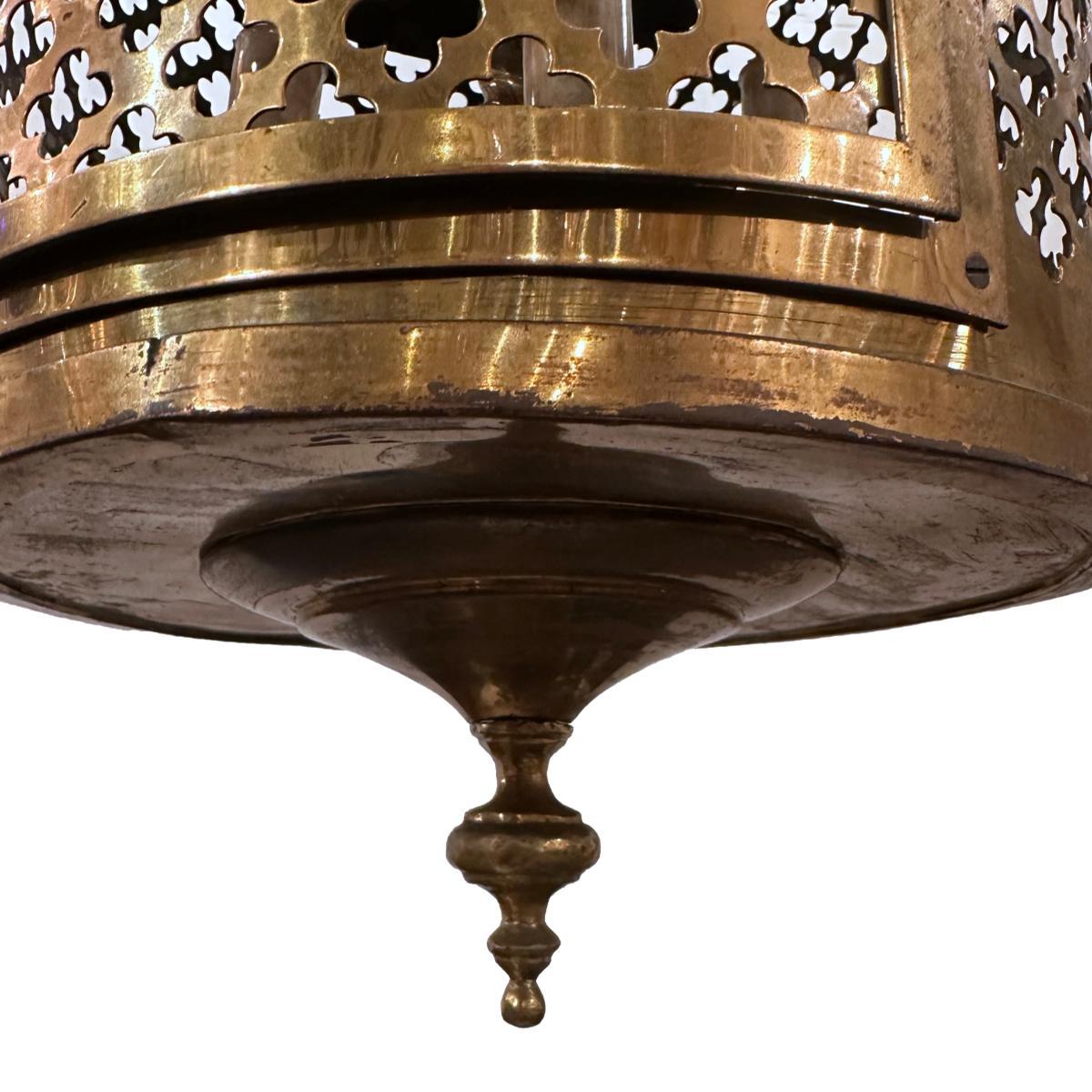 Early 20th Century Pierced and Painted Persian lantern For Sale