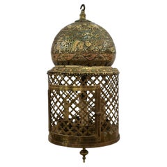 Antique Pierced and Painted Persian lantern