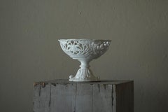 Pierced and Raised Porcelain Centerpiece Bowl or Comport Early 20th Century