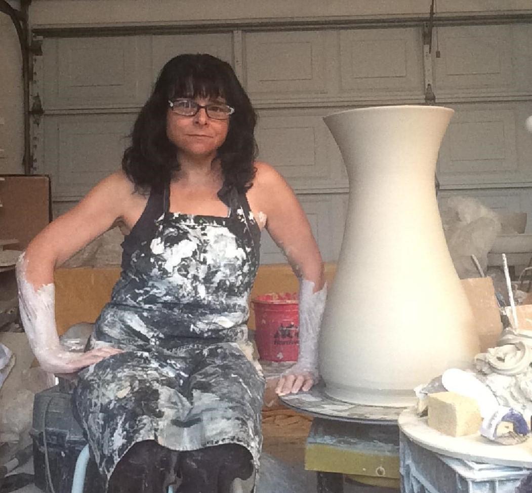 femme ceramic side table