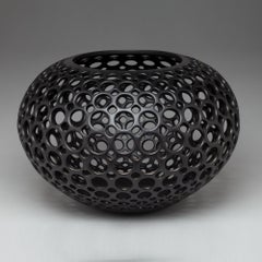 Pierced Ceramic Orb- Black