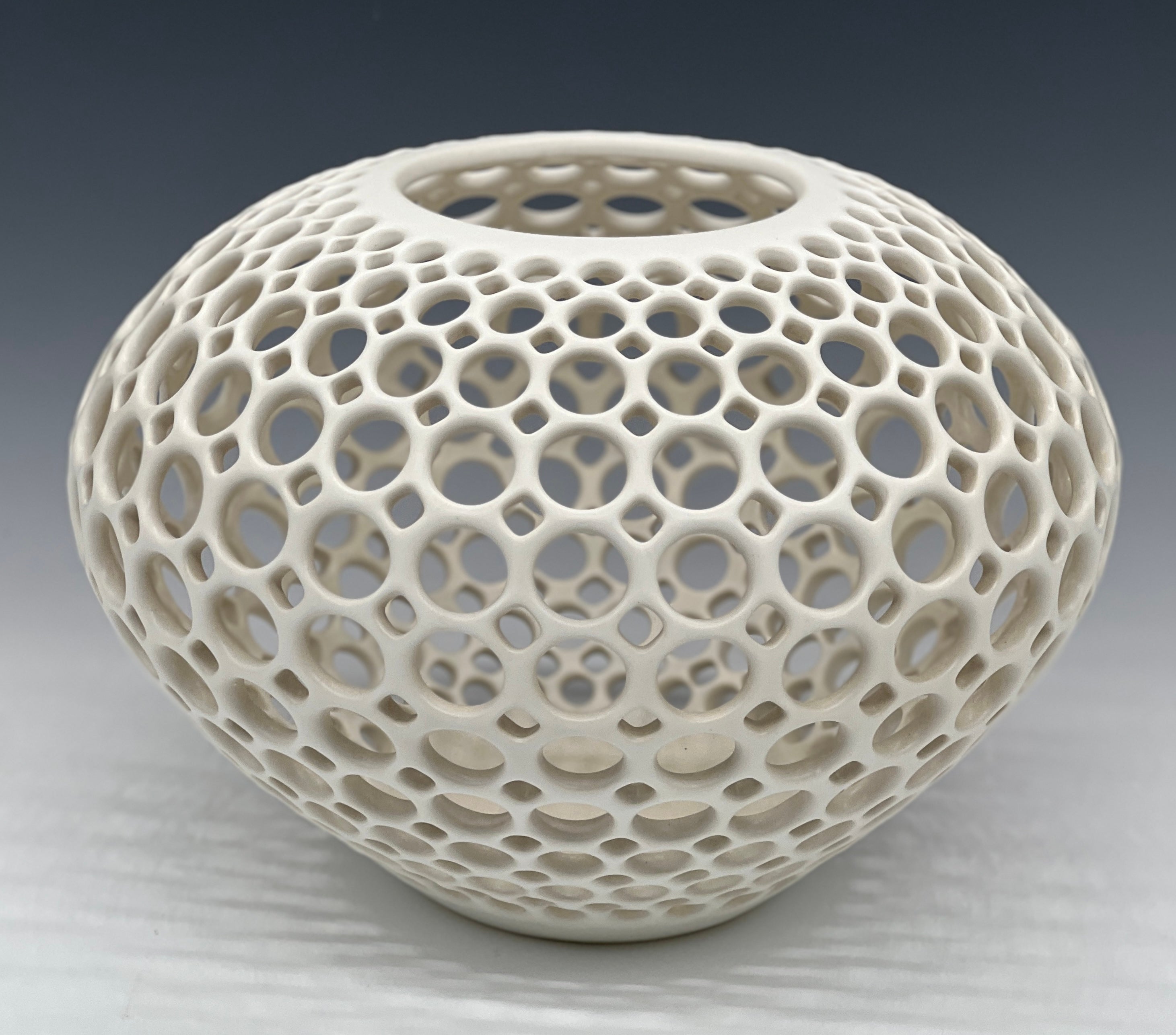 Pierced Ceramic Orb-White
