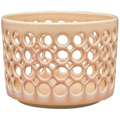 Pierced Cylindrical Bowl, Blush, In Stock