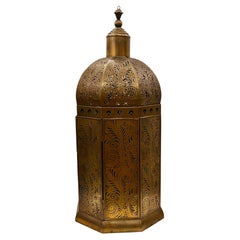 Pierced Metal Arabesque Lantern