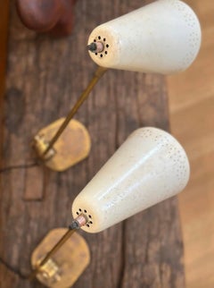Pierced Mid-Century Desk Lamps, a Pair