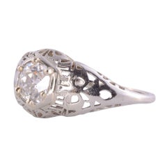 Pierced Mounting VS1 Diamond Engagement Ring