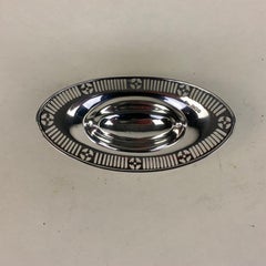 Pierced Silver Oval Sweetmeat Dish by Atkin Bros