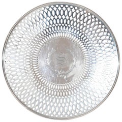 Pierced Sterling Footed Plate