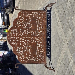 Pierced Wrought Iron Fireplace Screen