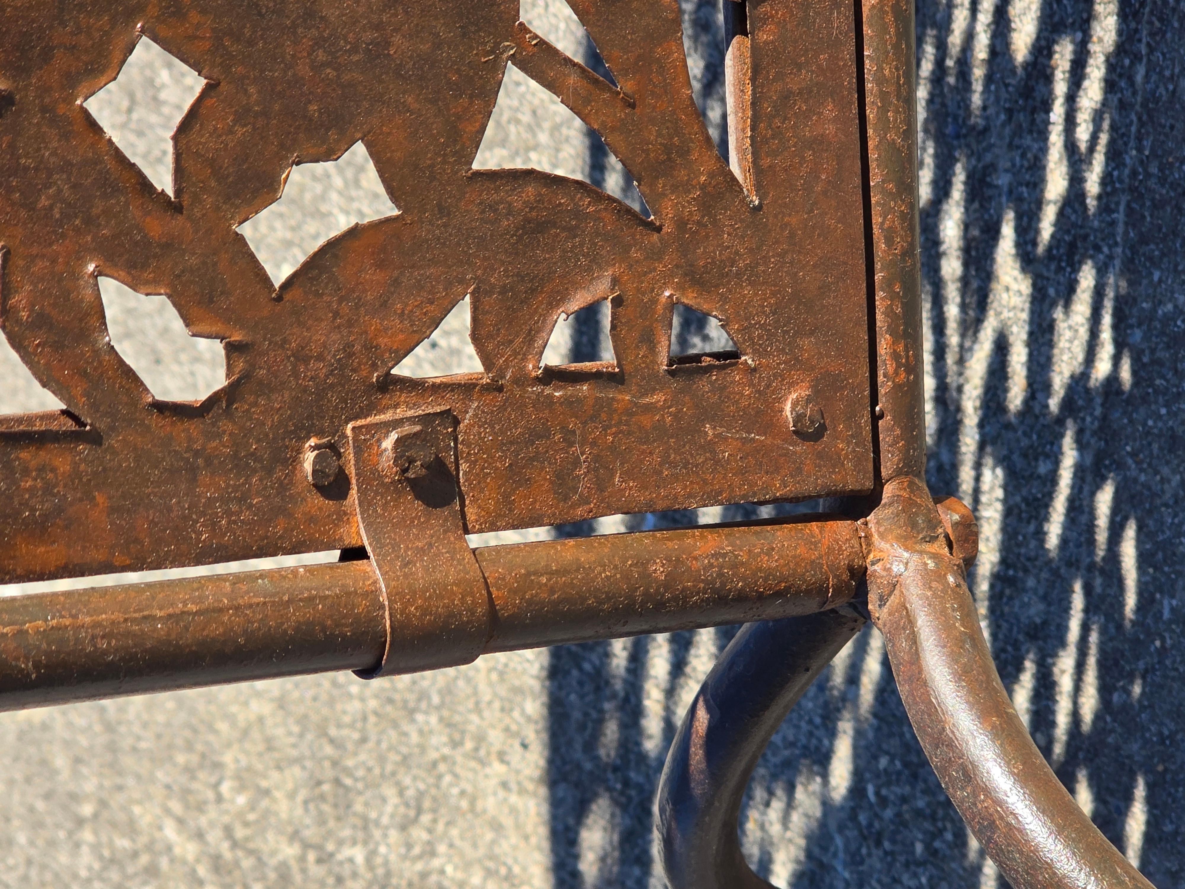 Pierced Wrought Iron Fireplace Screen 3