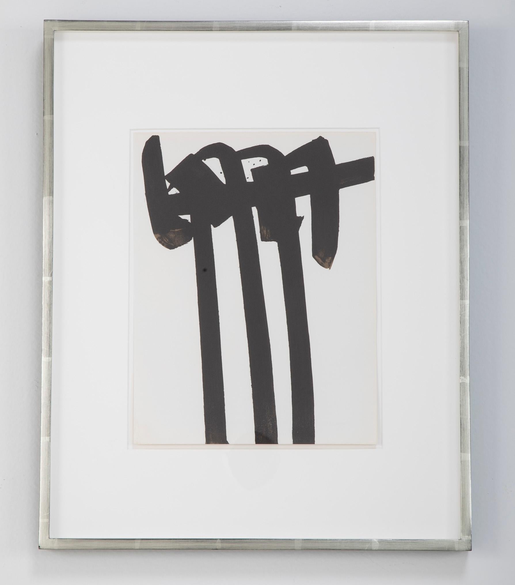 Pierre Soulages- Litho #34 from XXeme Sieclen signed and titled in pencil on reverse. Lithograph in colors. Sheet size. 15 1/8 x 12 1/4''
