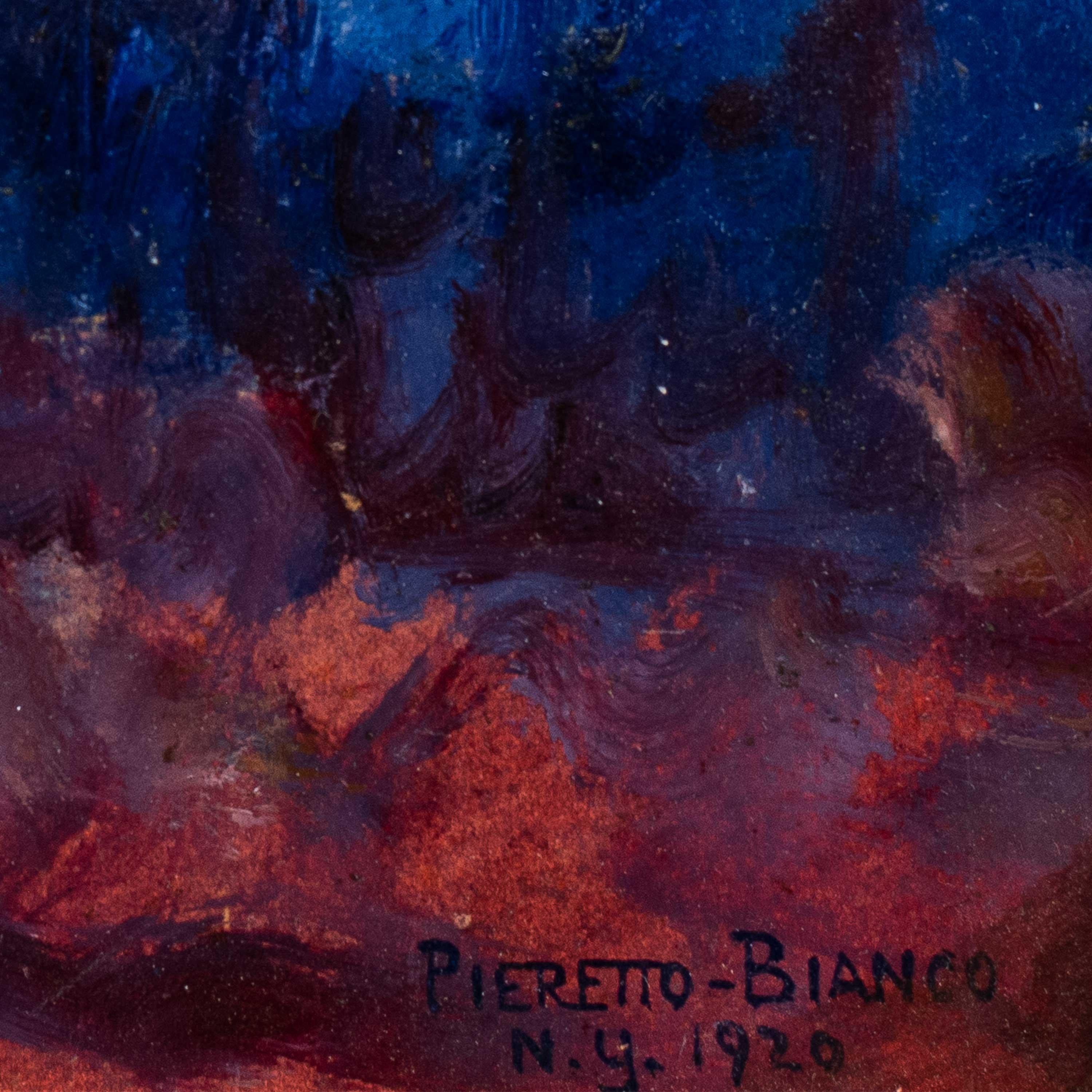 Pieretto Bianco (pintor italiano) - Pintura de figuras de principios del siglo XX - Sátiro en venta 3