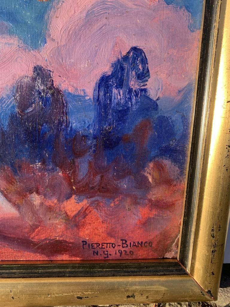 Pieretto Bianco (pintor italiano) - Pintura de figuras de principios del siglo XX - Sátiro en venta 12