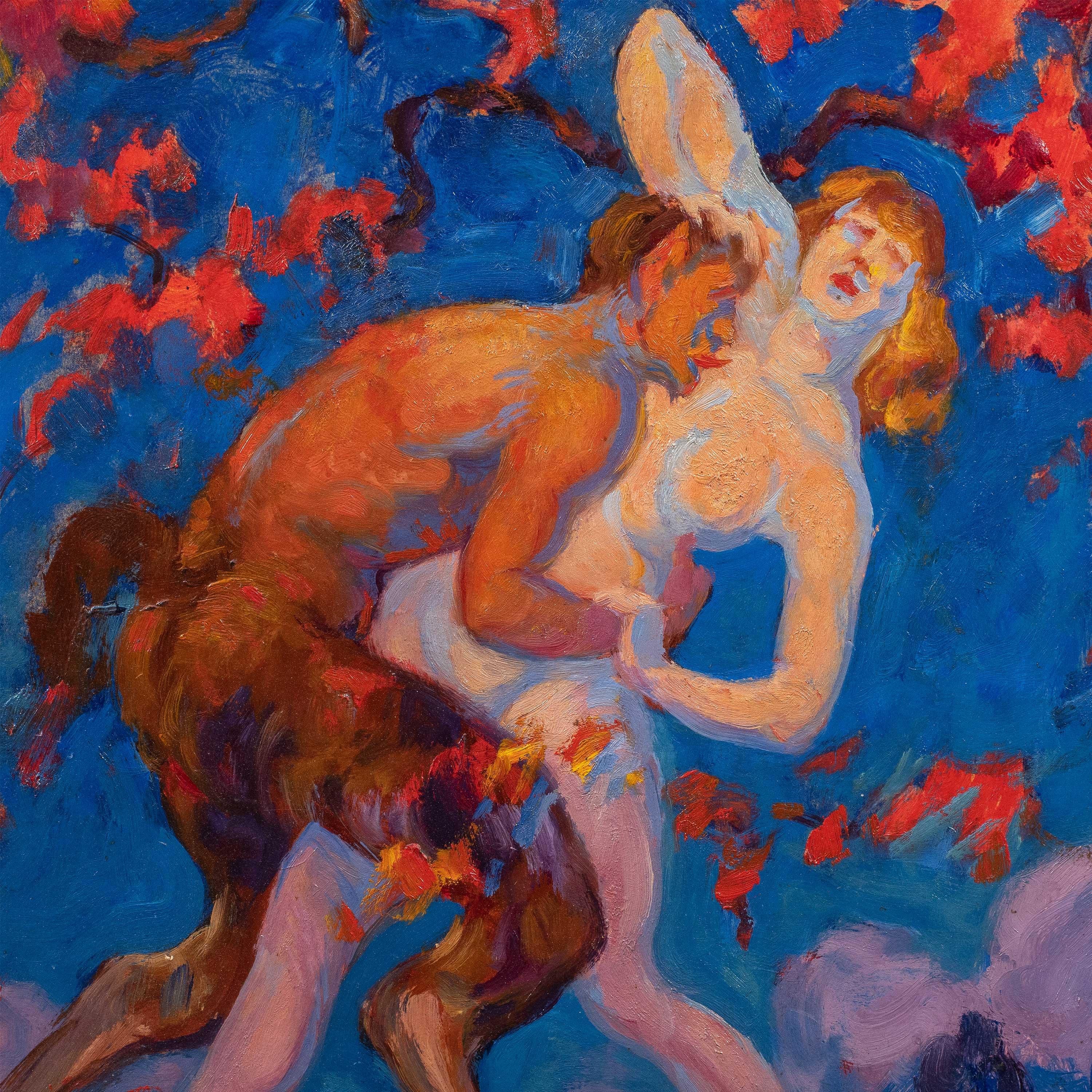 Pieretto Bianco (Italiener Maler) - Figurenmalerei des frühen 20. Jahrhunderts - Satyr im Angebot 1