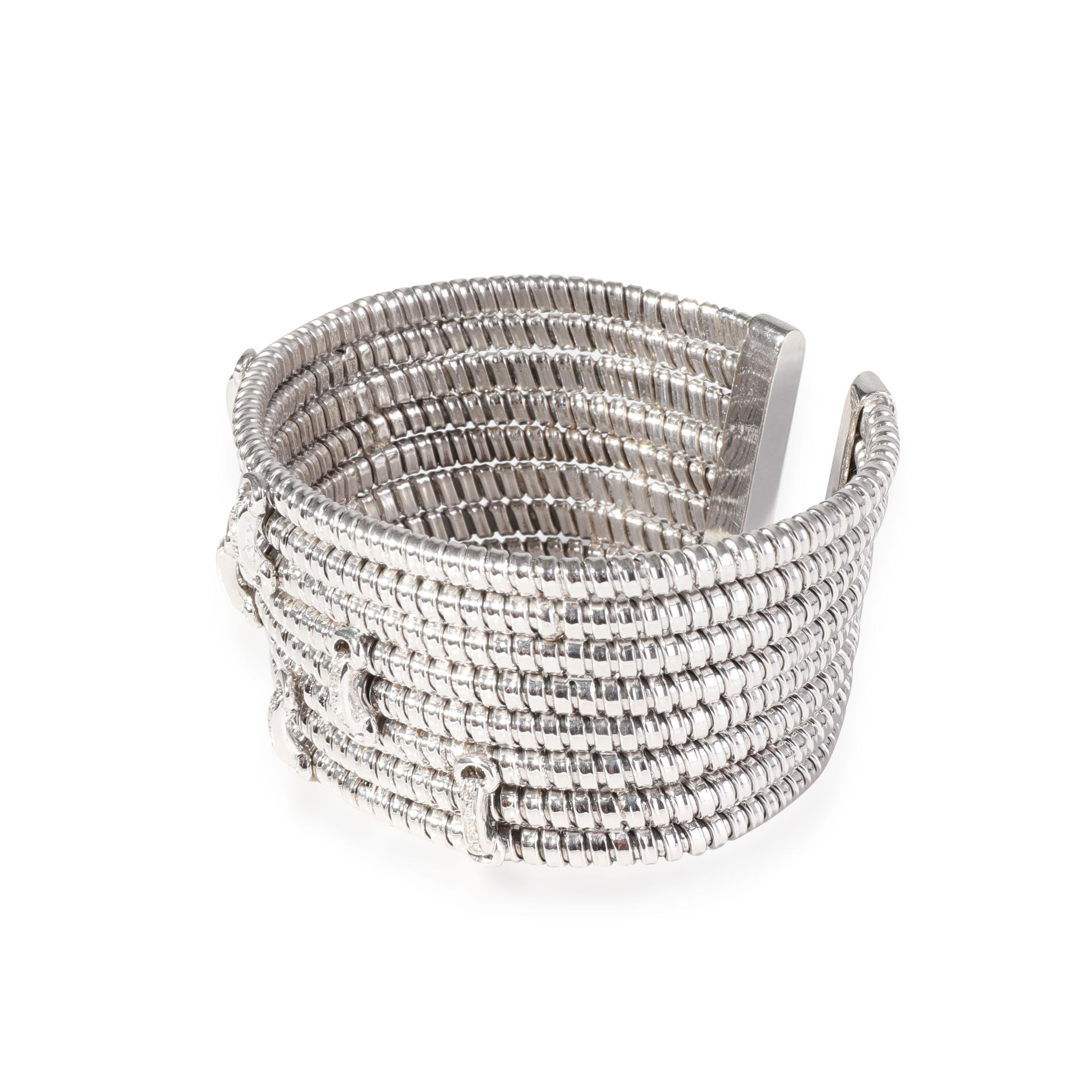Pierez di Guiseppe Perez 8 Wrapped Coil in 18k White Gold 0.25 Ctw In Excellent Condition For Sale In New York, NY