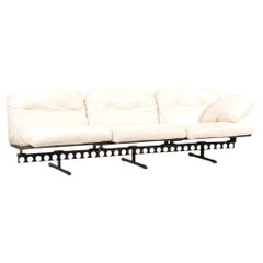 Vintage Pierluigi Cerri for Poltrona Frau Sofa in White Leather, 1980s