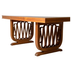 Pierluigi Colli  extraordinaire table en chêne avec montants façonnés