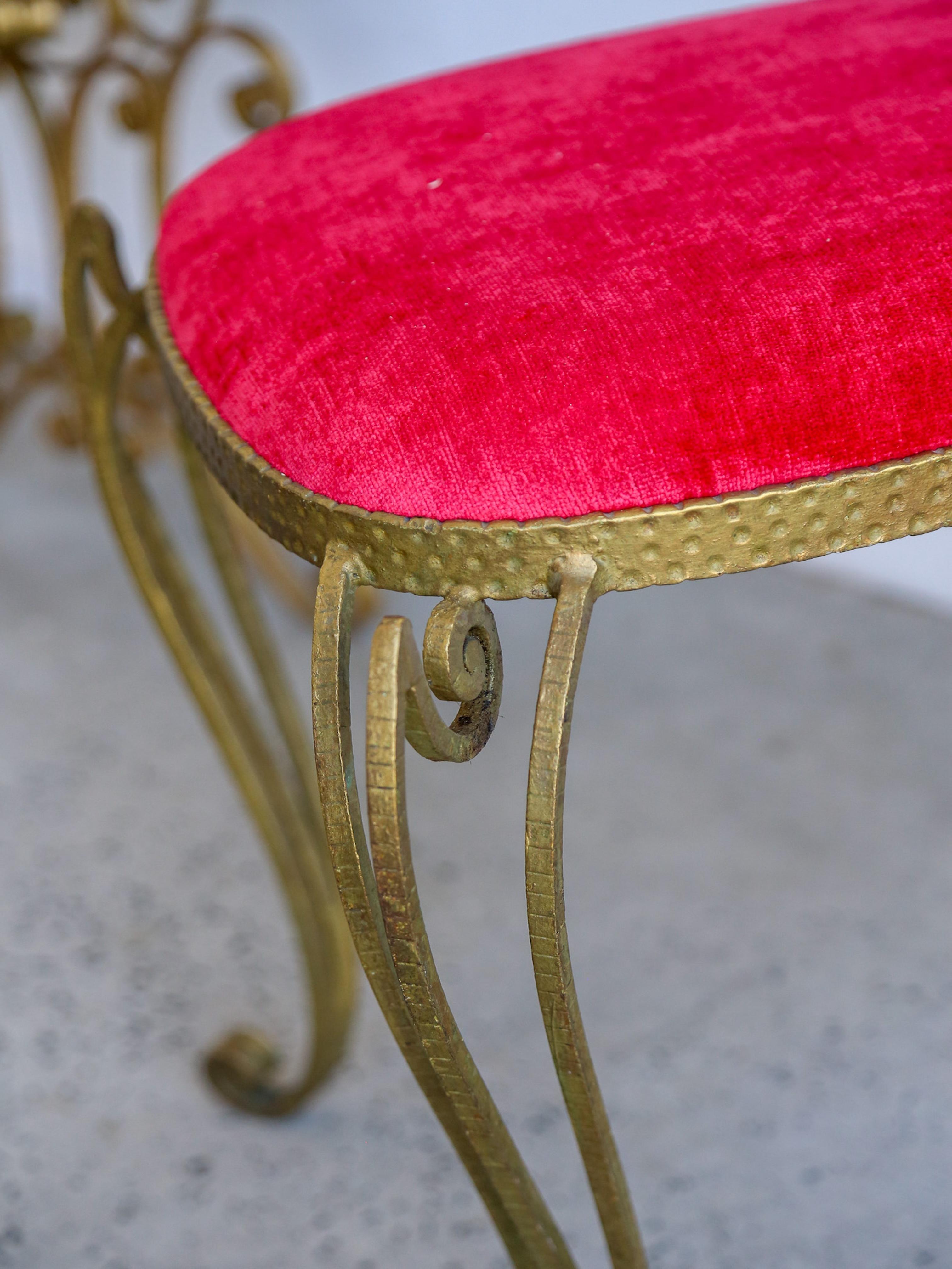 Mid-20th Century Pierluigi Colli Marble Console Mirror Set with Chairs and Stool For Sale