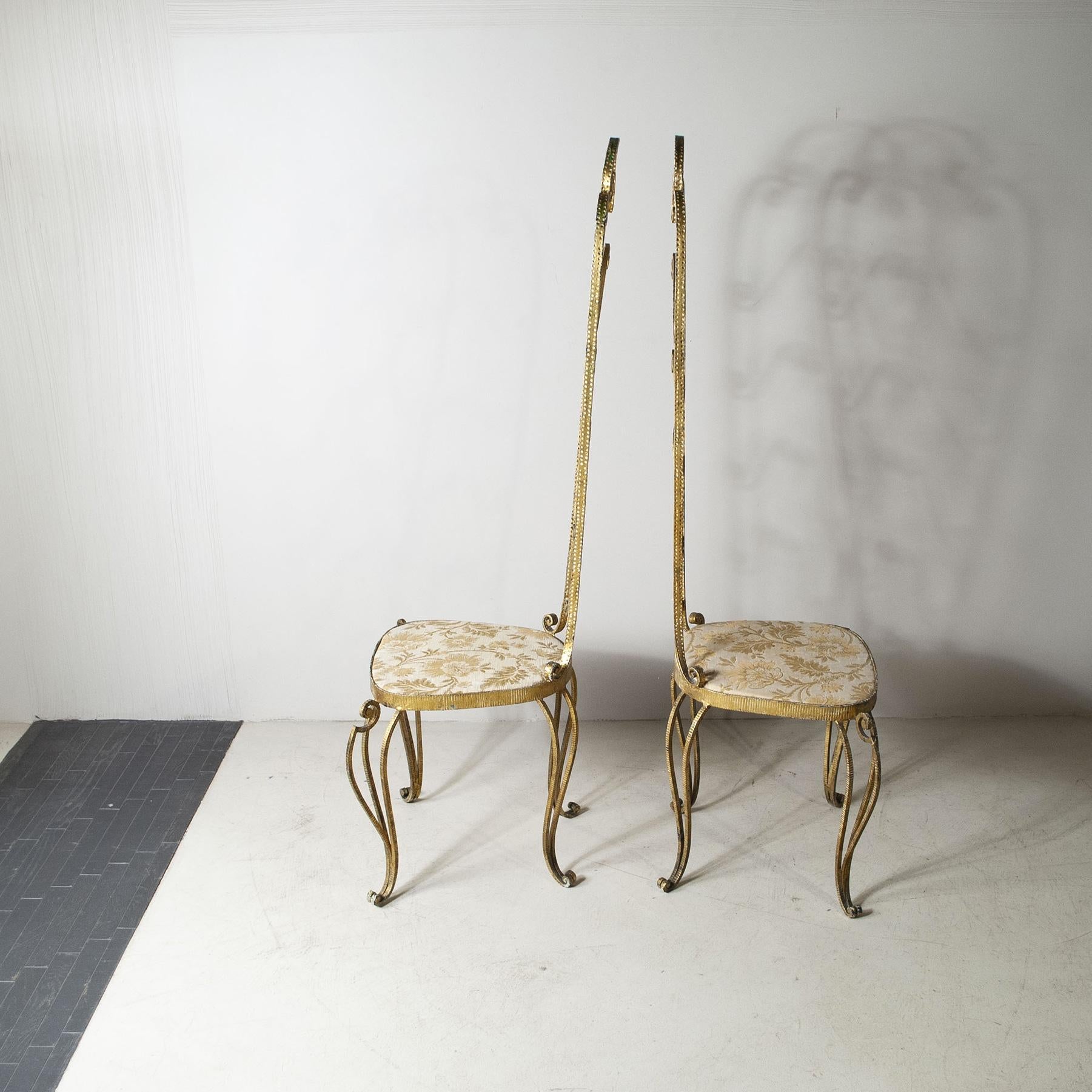 Pierluigi Colli Set Two in Hammered Gilded Iron In Good Condition For Sale In bari, IT