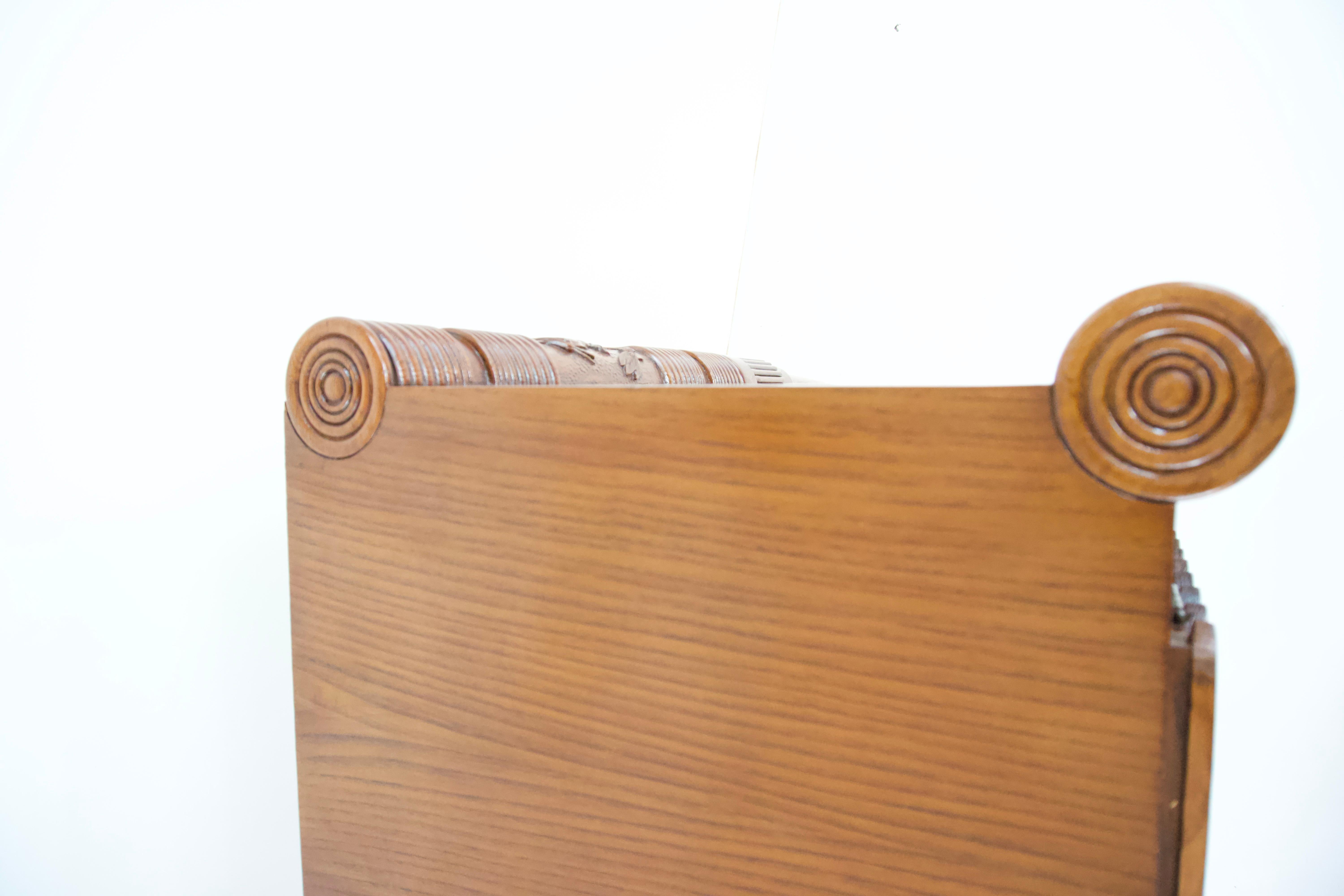 Pierluigi Colli sideboard carved wood, veneered root, two doors, drawers, 1940 5