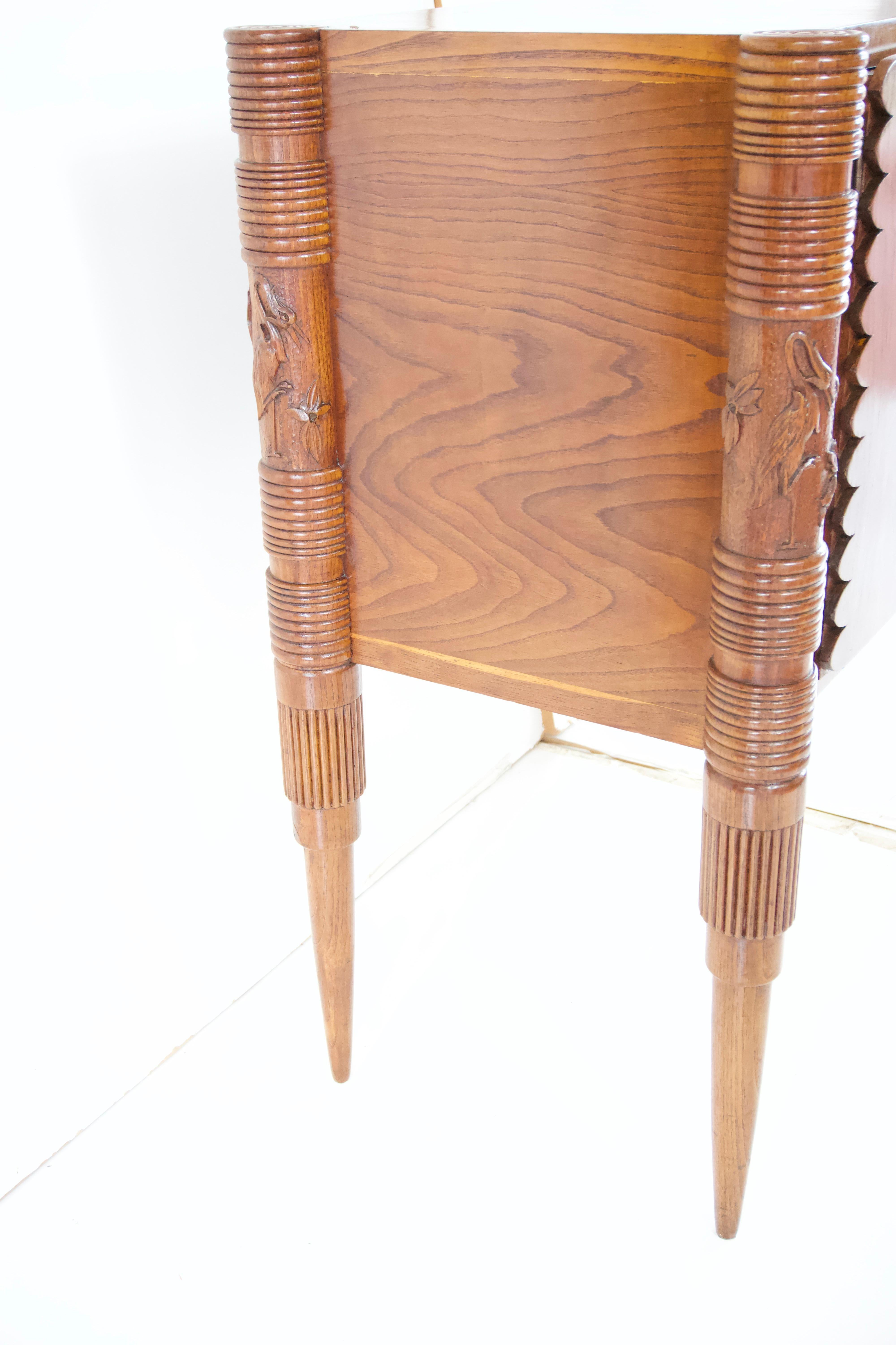 Pierluigi Colli sideboard carved wood, veneered root, two doors, drawers, 1940 12