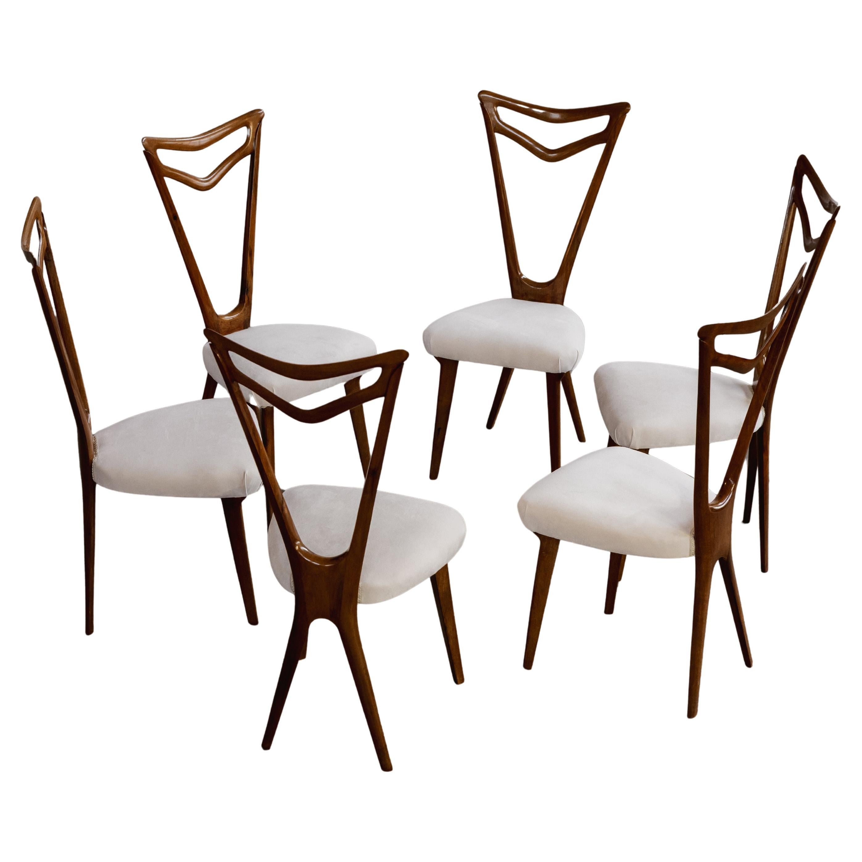 Pierluigi Giordani Dining Chairs, Italy, 1950s, Set of 6