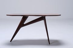 Pierluigi Giordani Low table multiple essences wood top - Italian Design 1950s