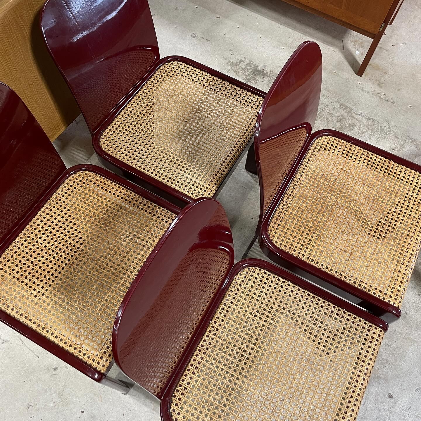 Pierluigi Molinari for Pozzi Italian Mid Century Dining Chairs For Sale 5