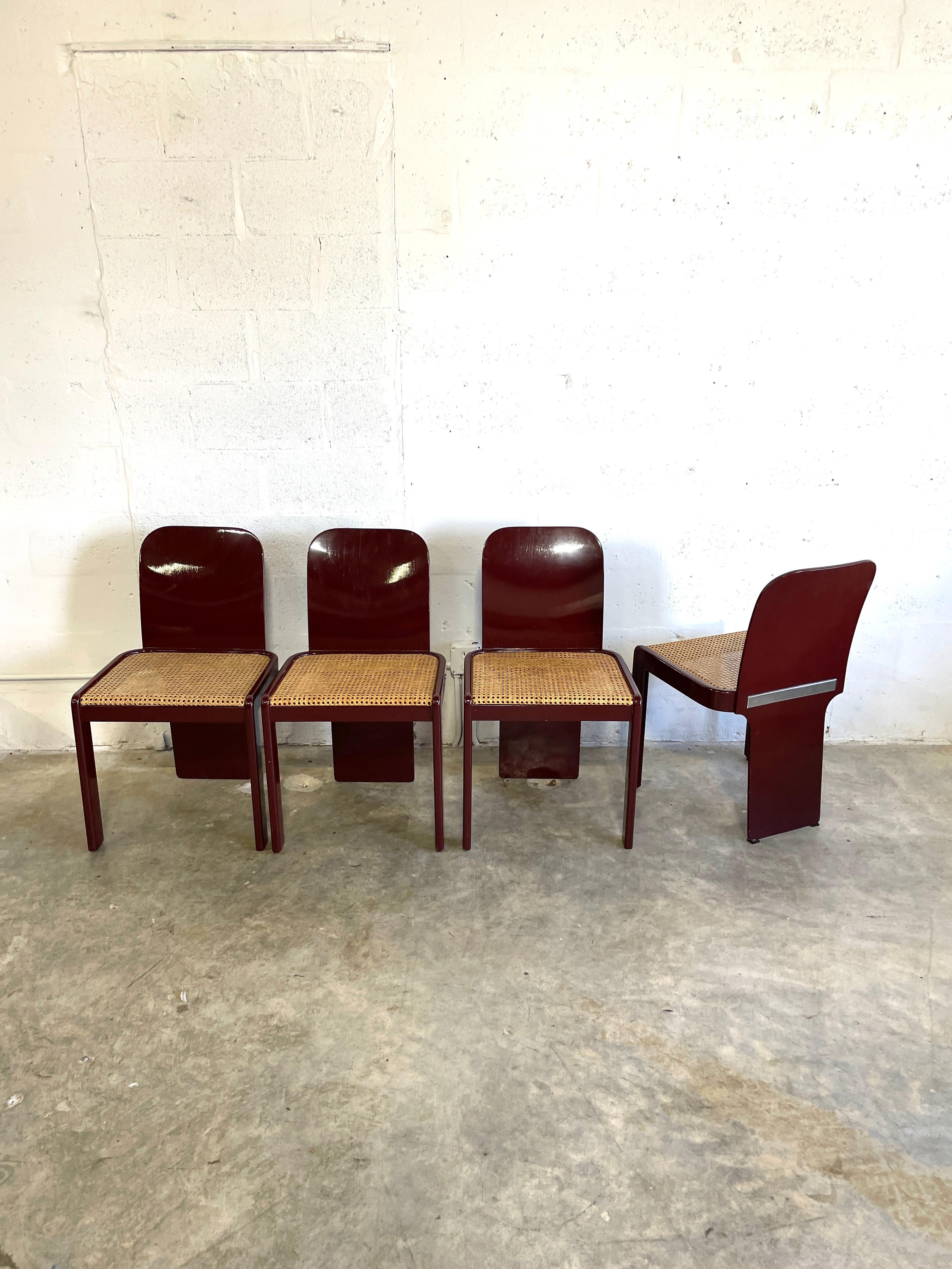 Wood Pierluigi Molinari for Pozzi Italian Mid Century Dining Chairs For Sale