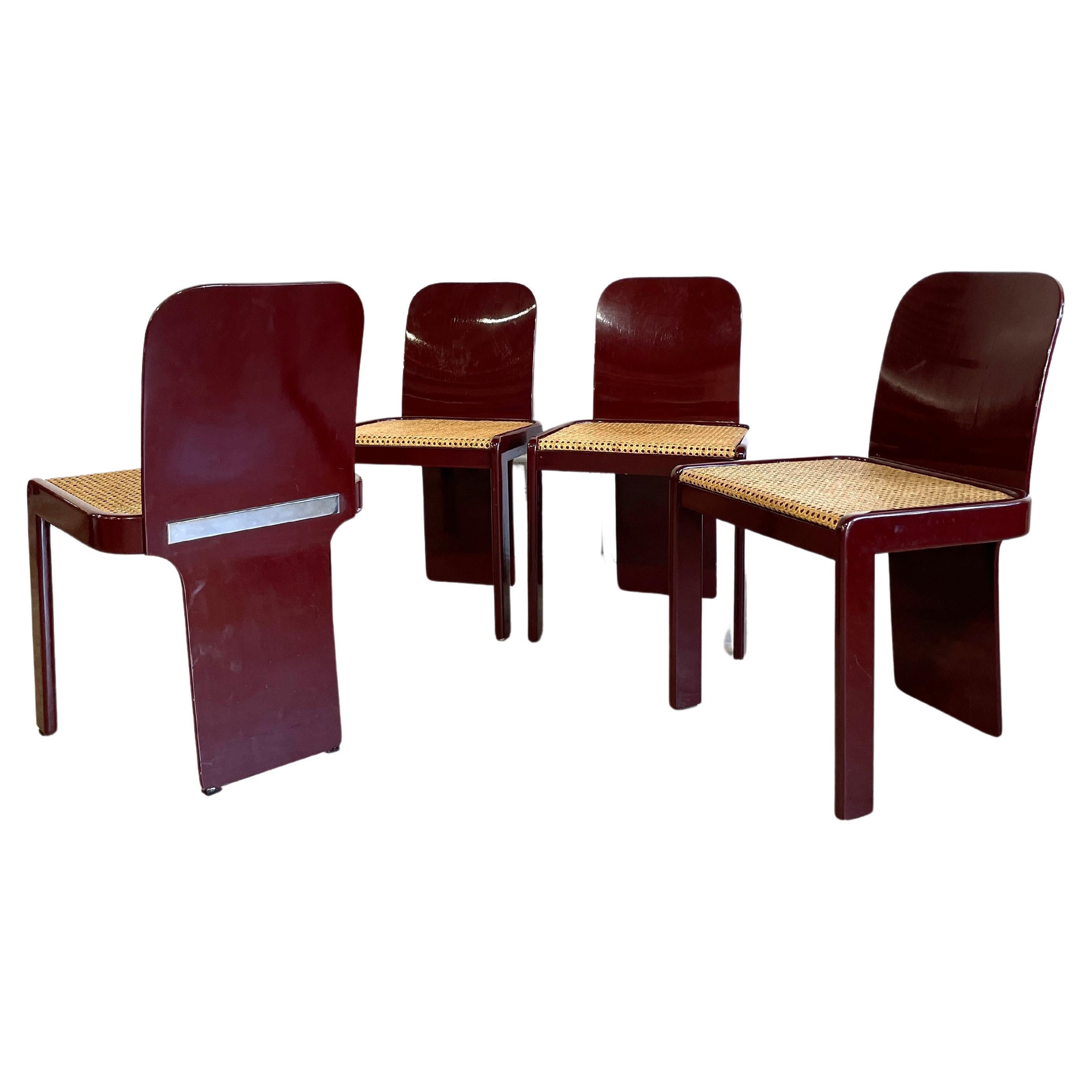 Pierluigi Molinari for Pozzi Italian Mid Century Dining Chairs For Sale