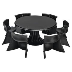 Pierluigi Spadolini for 1P 'Boccio' Dining Set with Table and Six Chairs 