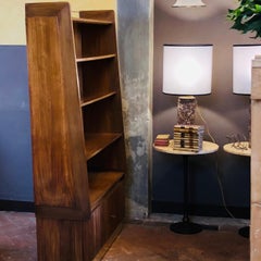 Pierluigi Spadolini Mid-Century Modern Walnut Libraries with Brass Details, Pair