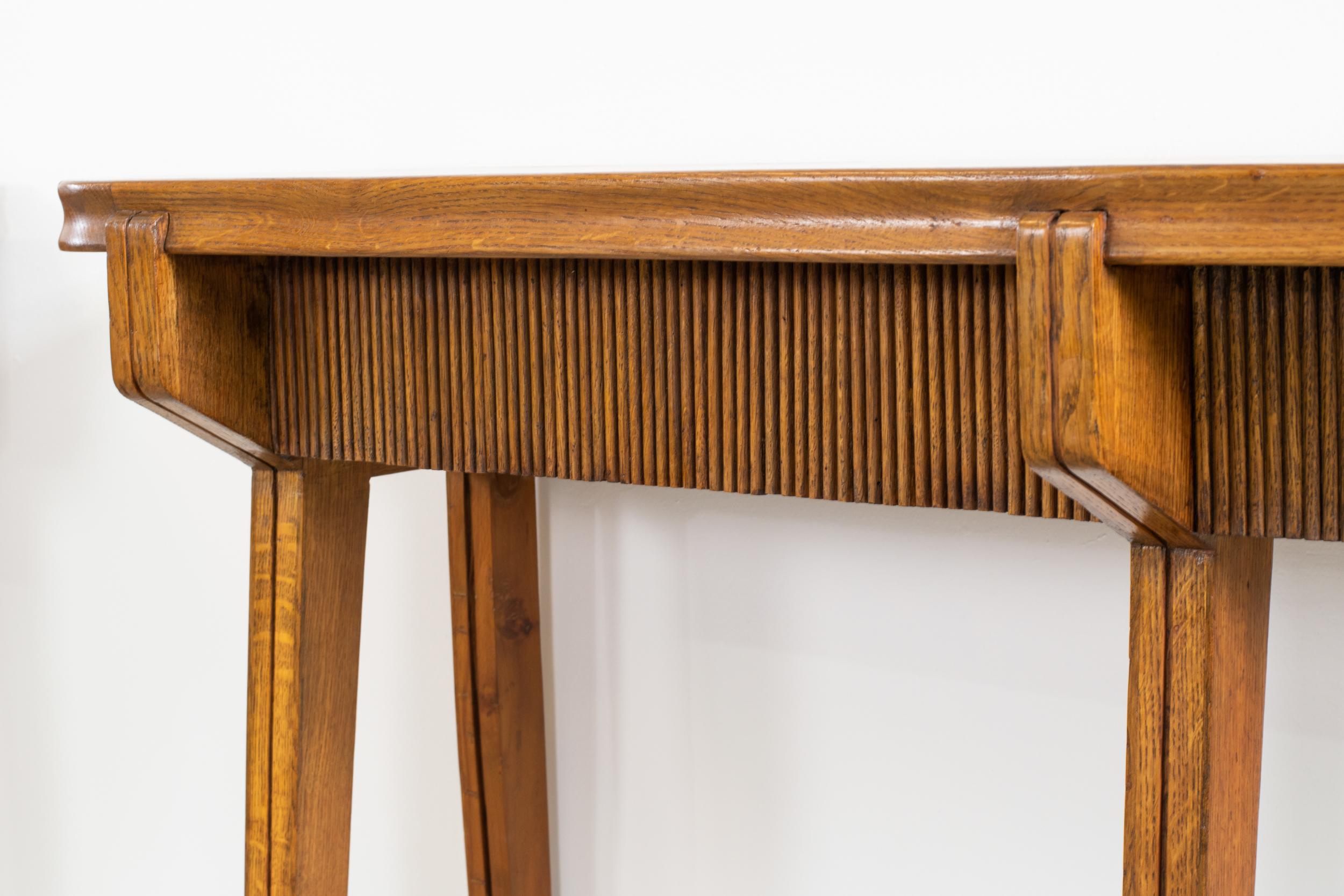 Mid-20th Century Pierluigi Spadolini Wooden Console Table Italian Manufacture 1950s