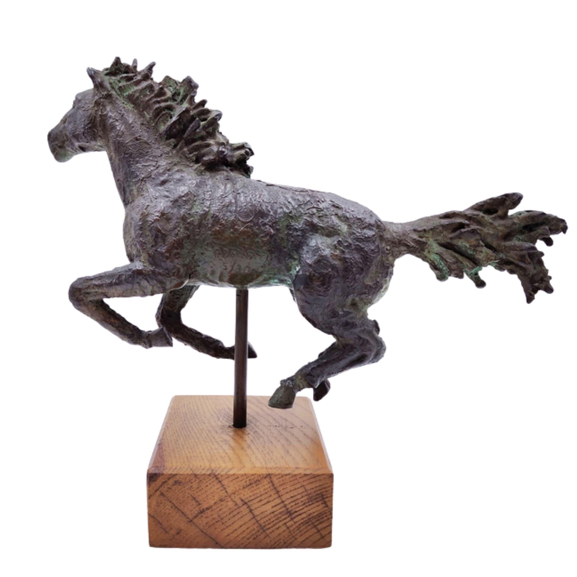 Cavallo in corsa in bronzo di Piero Augusto Donati, n°5/30, Italia, anni '80/'90 in vendita 1
