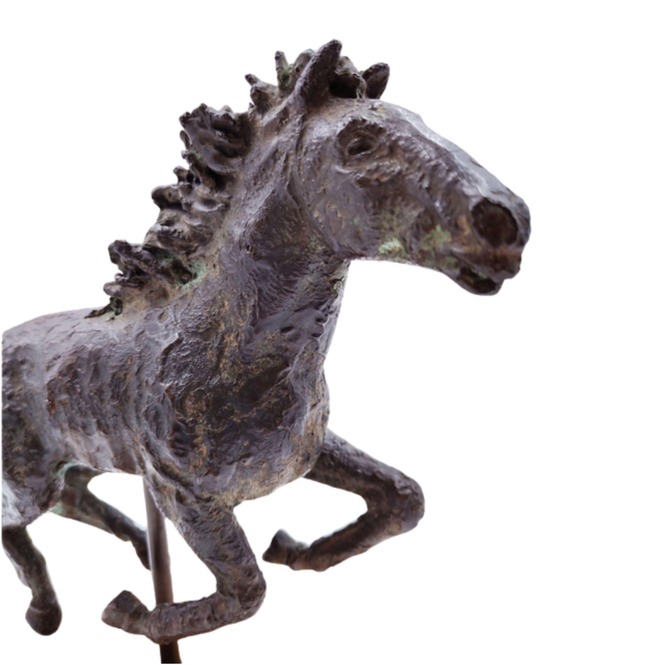 Cavallo in corsa in bronzo di Piero Augusto Donati, n°5/30, Italia, anni '80/'90 in vendita 2