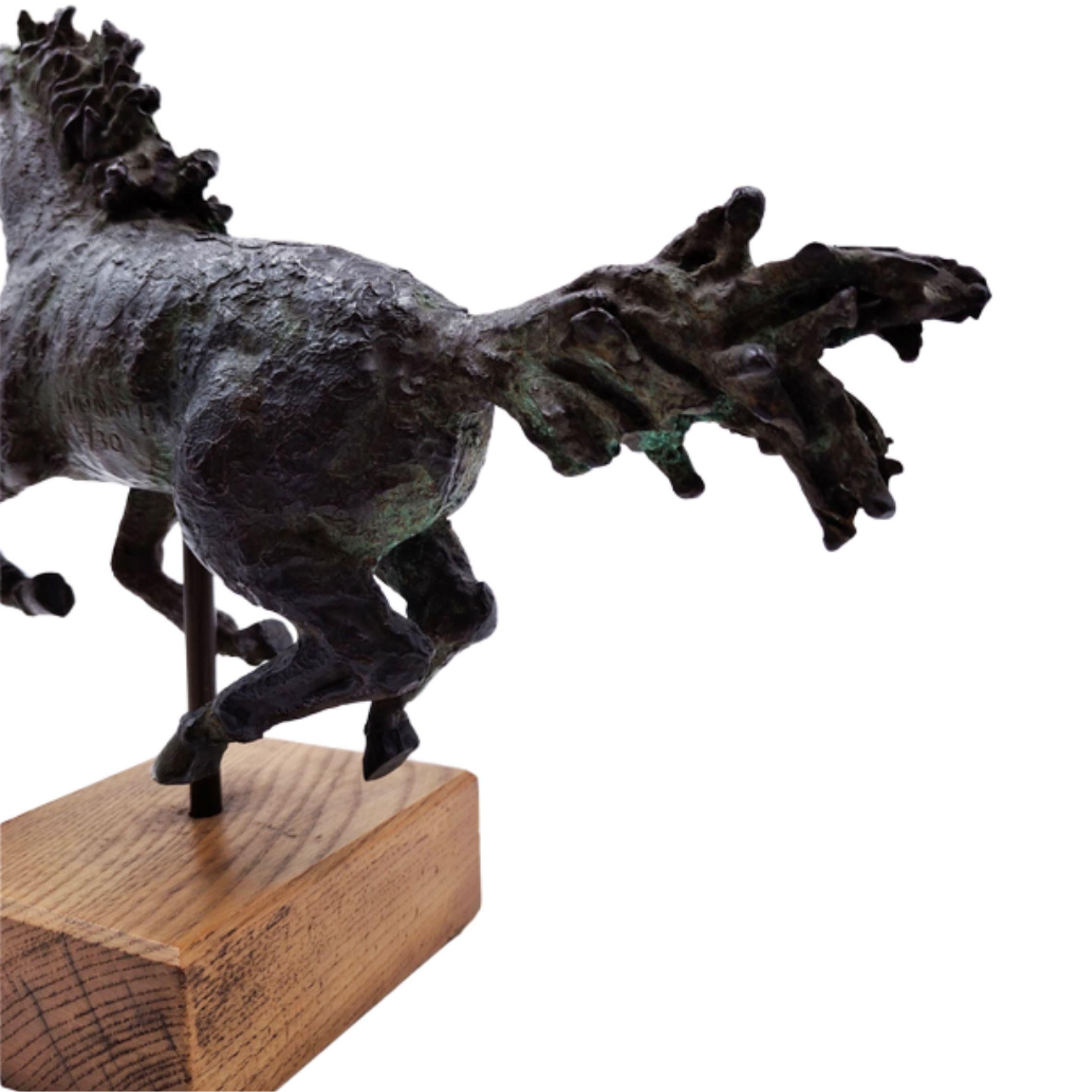 Cavallo in corsa in bronzo di Piero Augusto Donati, n°5/30, Italia, anni '80/'90 in vendita 3