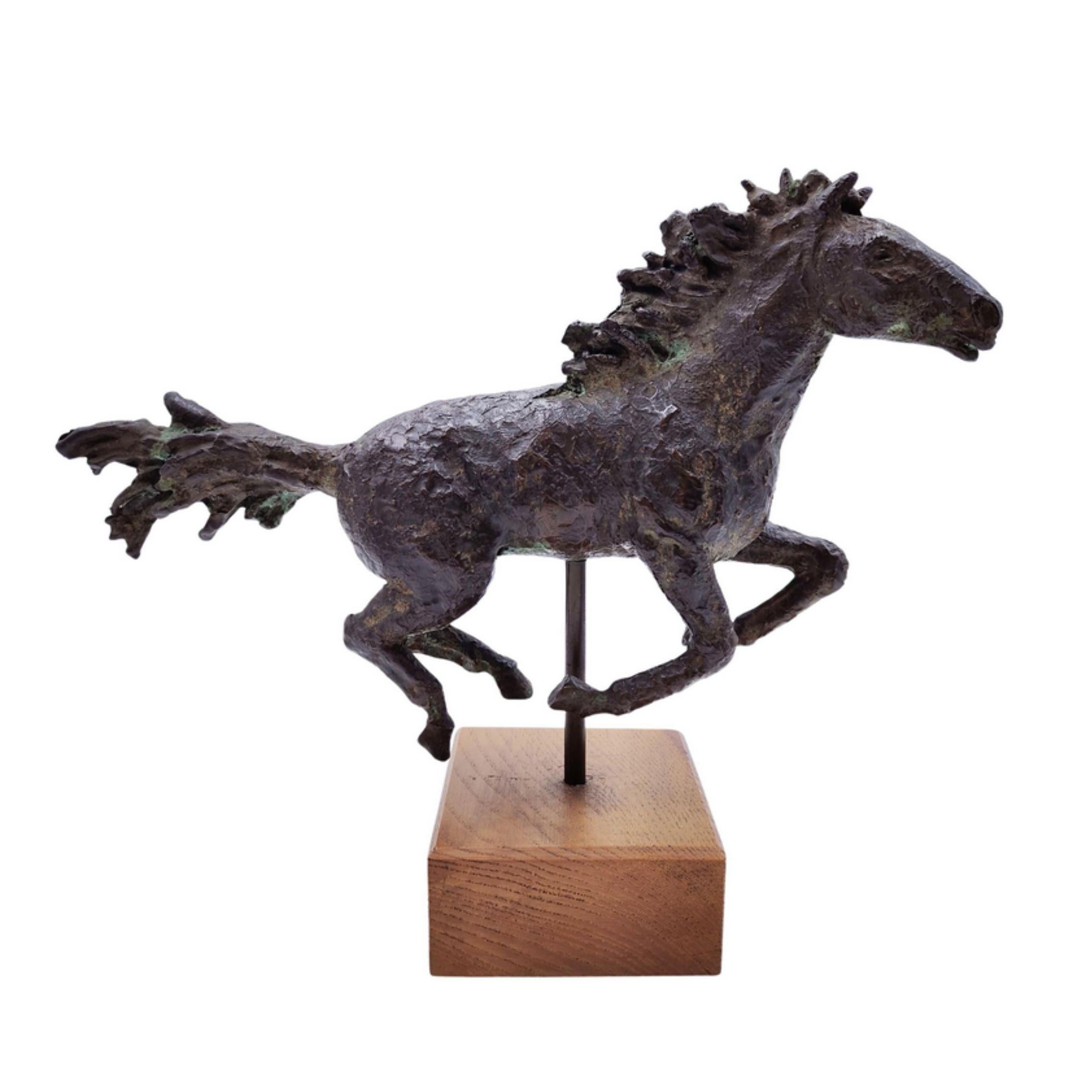 Bronze running horse by Piero Augusto Donati, No. 5/30, Italy, 1980s/'90s