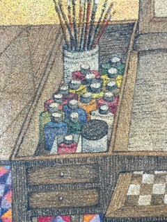 My Coloring Table (Still Life Interior Artist Studio).