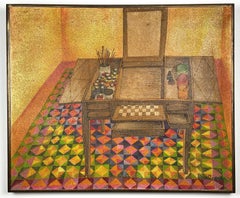 My Coloring Table (Still Life Interior Artist Studio).