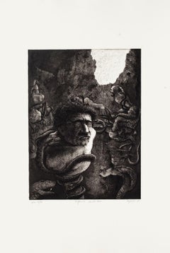 The Divine Comedy-Hell XXIV -  Etching by Piero Cesaroni - 1982