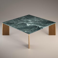 Piero Coffee Table with Cast Bronze Legs and Verde Alpi Marble Top by Fred&Juul