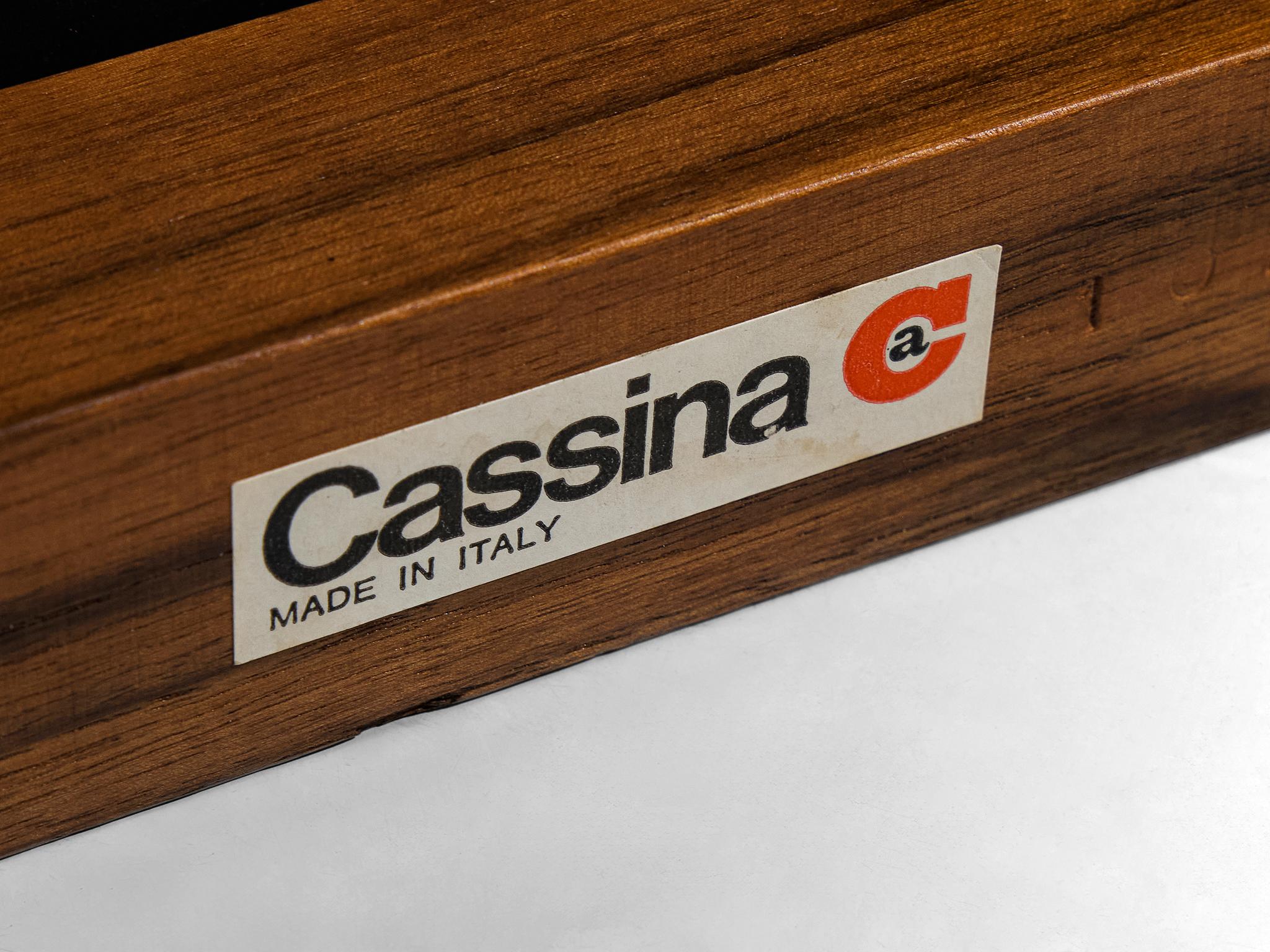 Piero De Martini for Cassina 'Naviglio' Coffee Table in Walnut and Slate For Sale 2