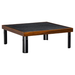 Piero De Martini for Cassina 'Naviglio' Coffee Table in Walnut and Slate