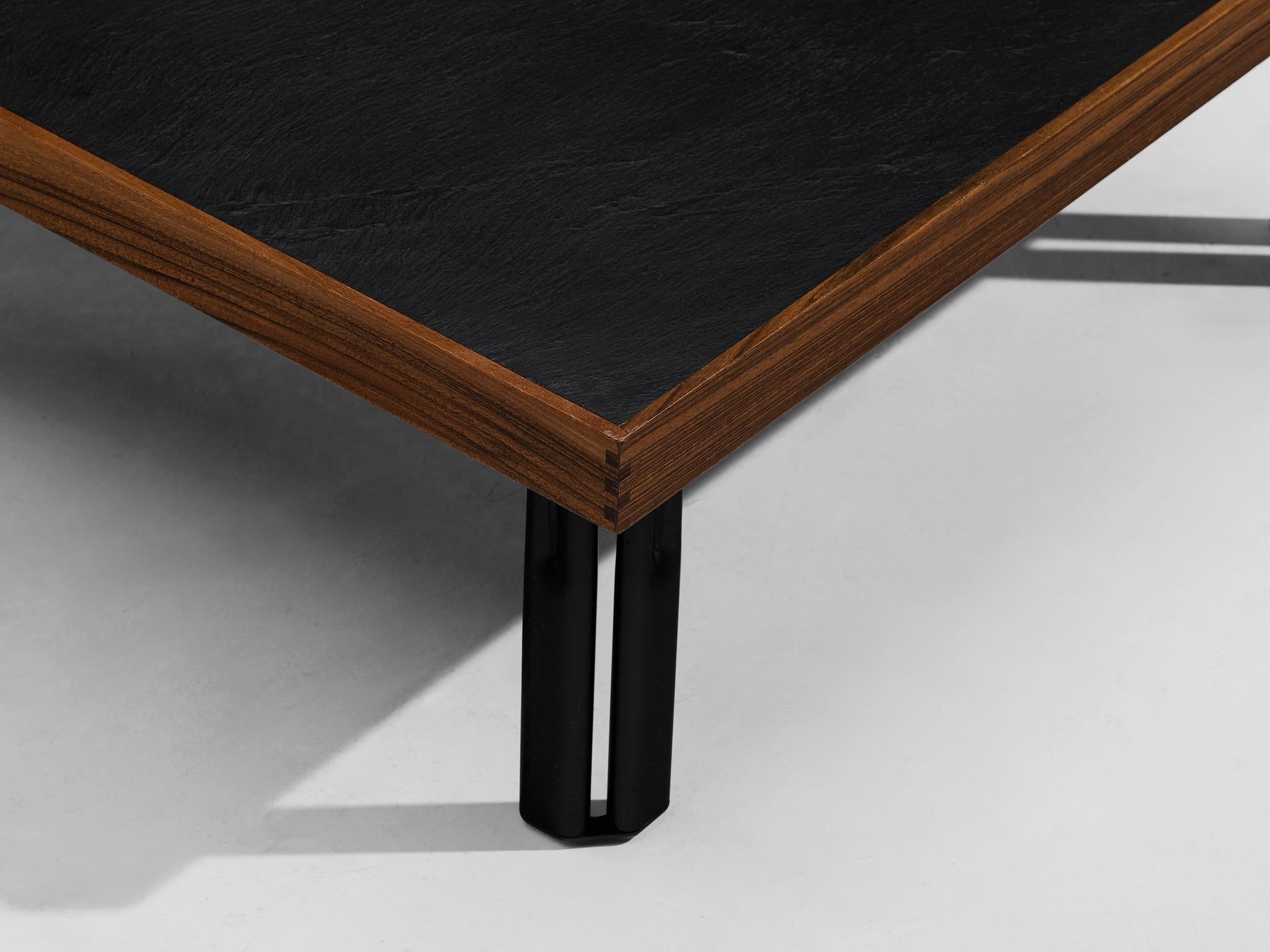 Late 20th Century Piero De Martini for Cassina 'Naviglio' Coffee Tables in Walnut and Slate