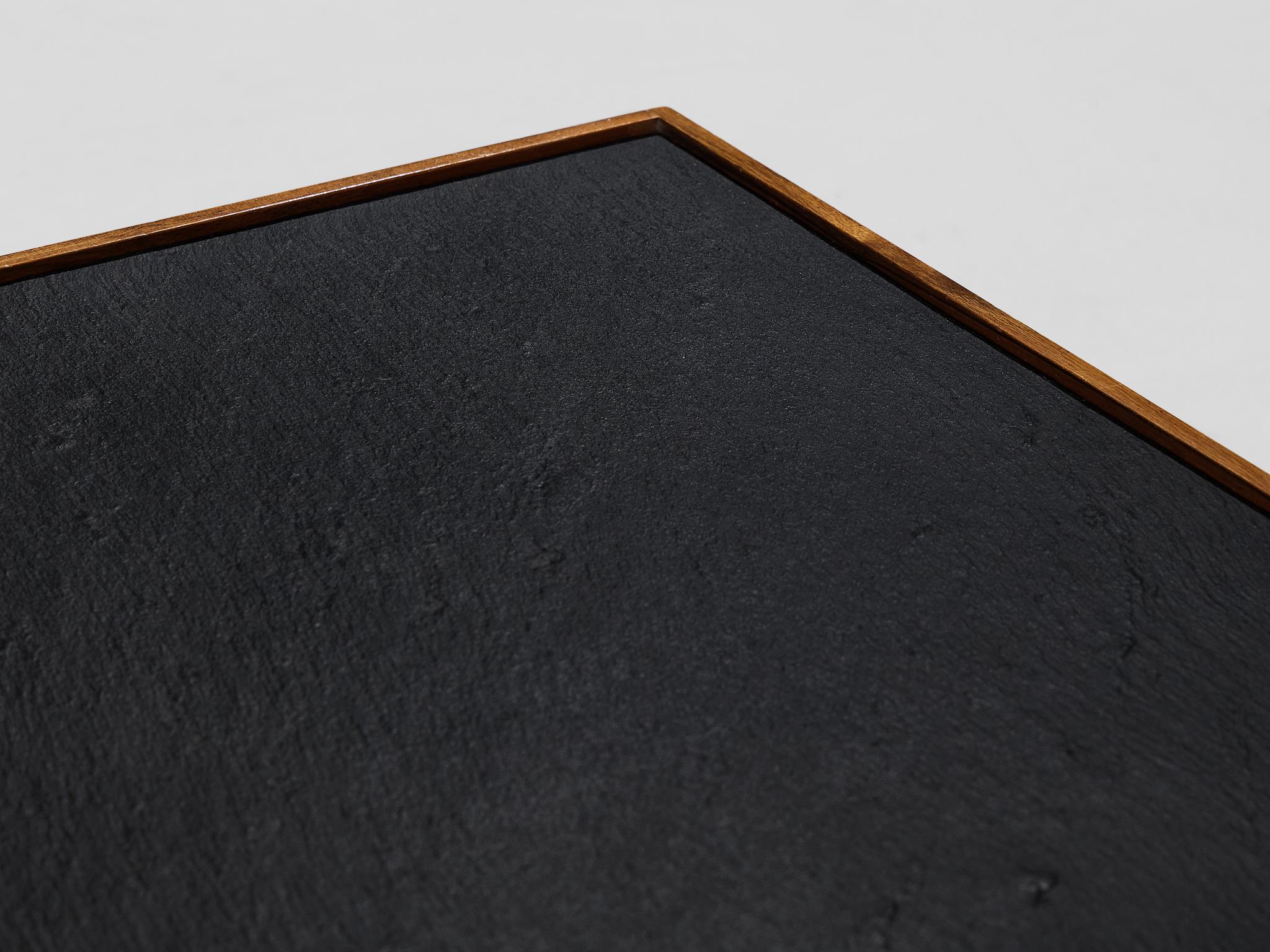Piero De Martini for Cassina 'Naviglio' Coffee Tables in Walnut and Slate 1