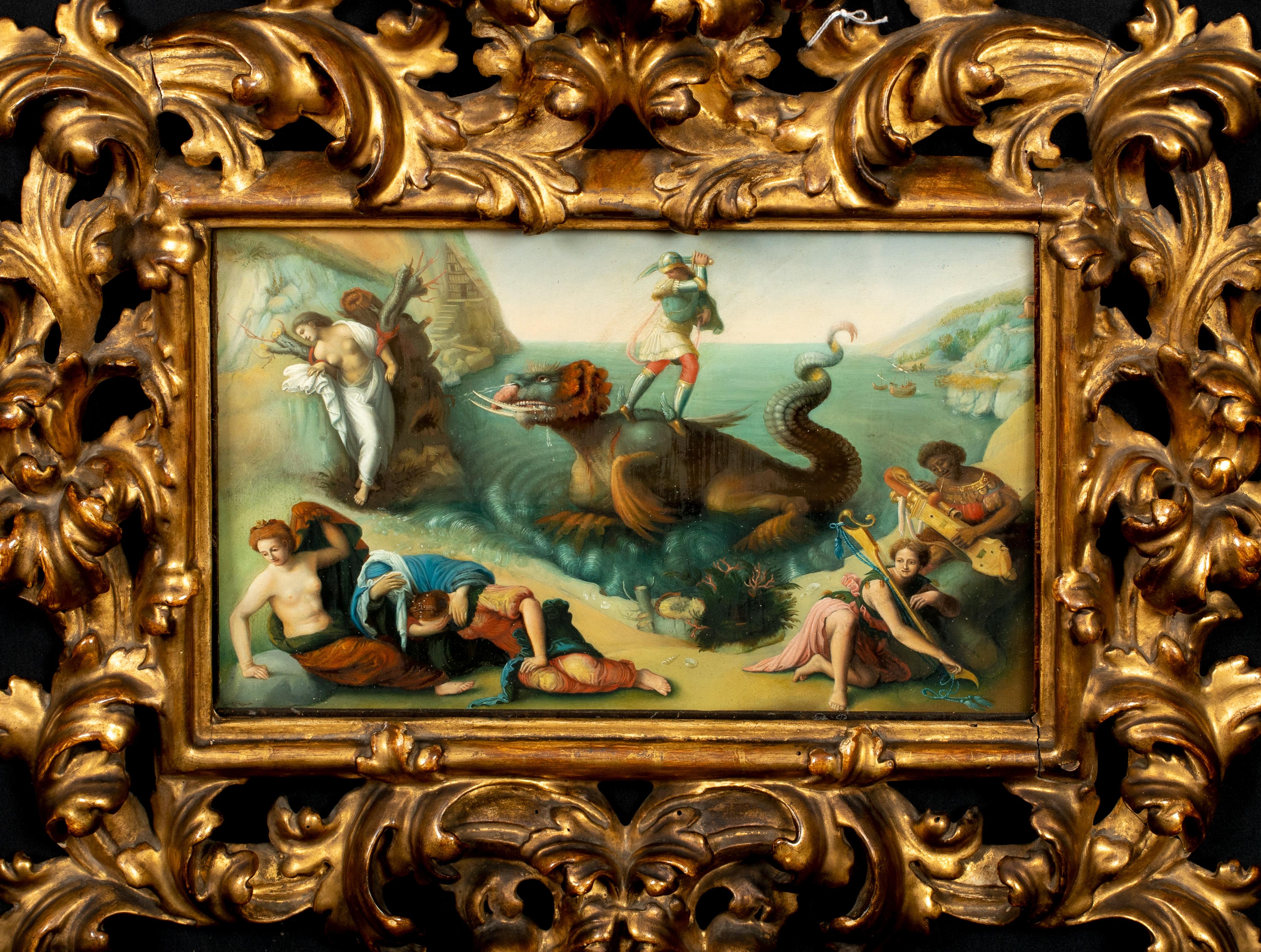 Perseo che libera Andromeda

dopo PIERO DI COSIMO (1462 - 1521) 

Raffigurazione di Perseo e Andromeda della Scuola Italiana, olio su rame. Versione precoce e importante dell'illustrazione di Perseo che salva Andromeda di Di Cosimo. In ottime