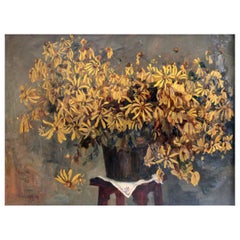 Antique Piero Dimi (Italian 1891 - 1952) Oil on Board (101x75cms) Signed / 1924 Unframed