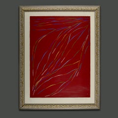 1990s Abstract Contemporary Piero Dorazio Signed Original Wonk on Paper